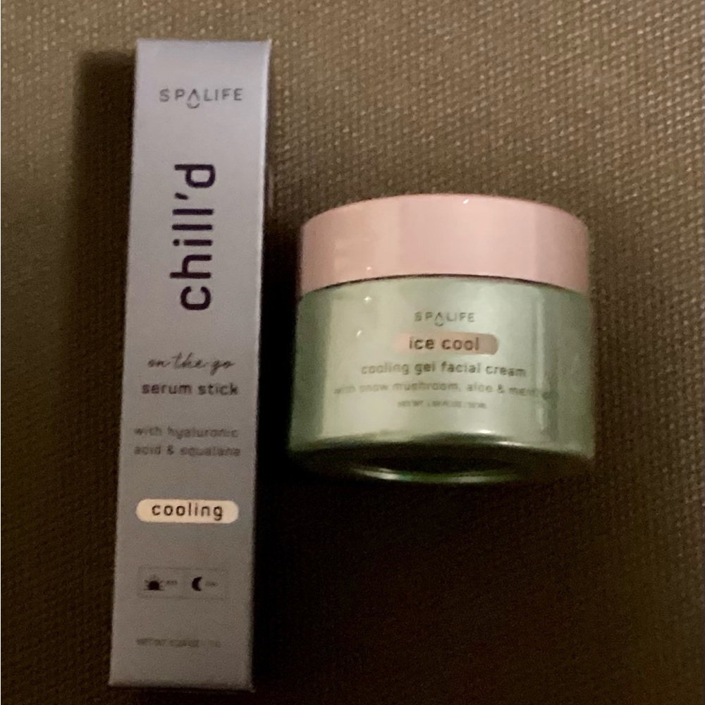 Spa Life cooling Gel facial Cream & Chill’d serum Stick